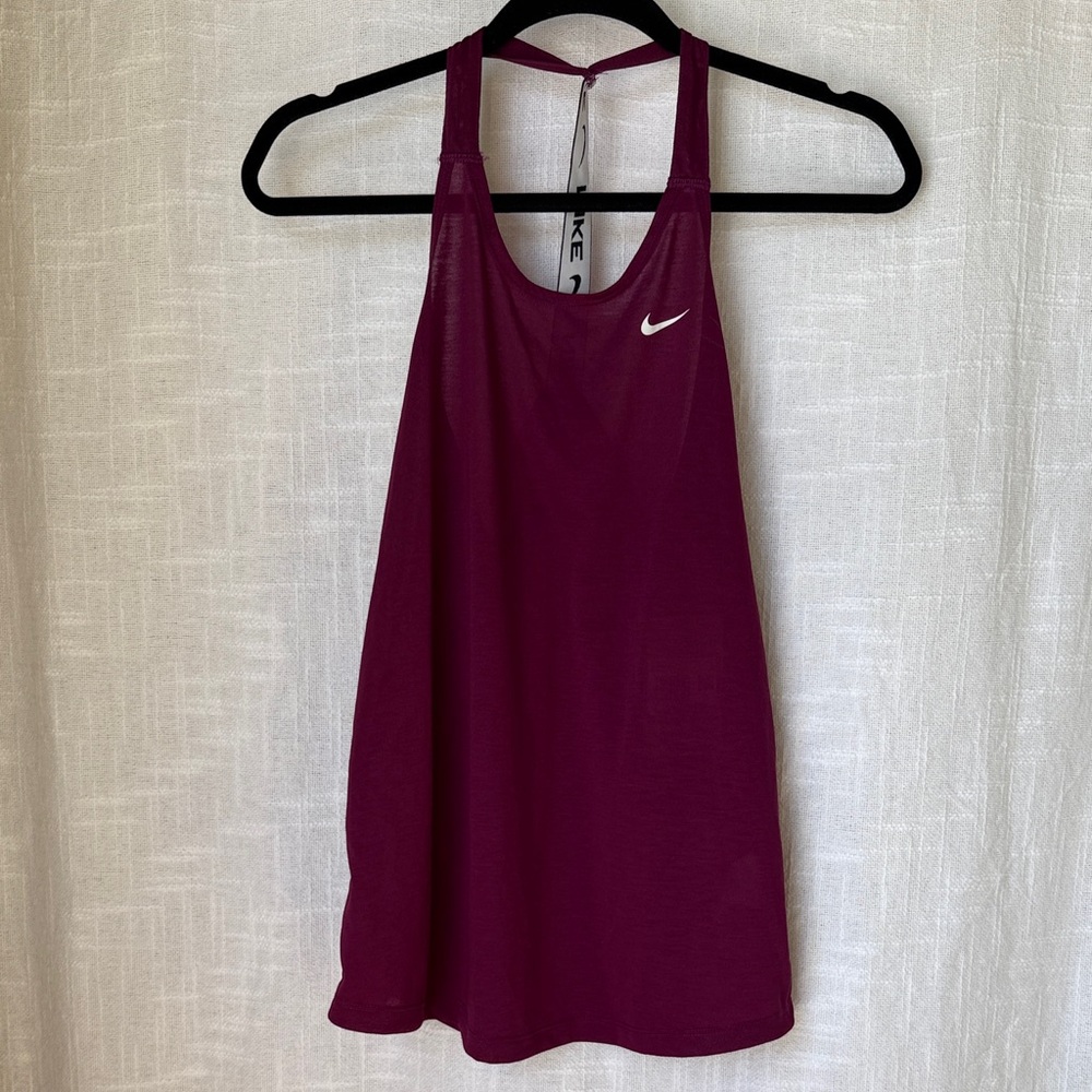 New Nike Elastika Racerback Tank Top Women's Pink Purple - Picture 2 of 5